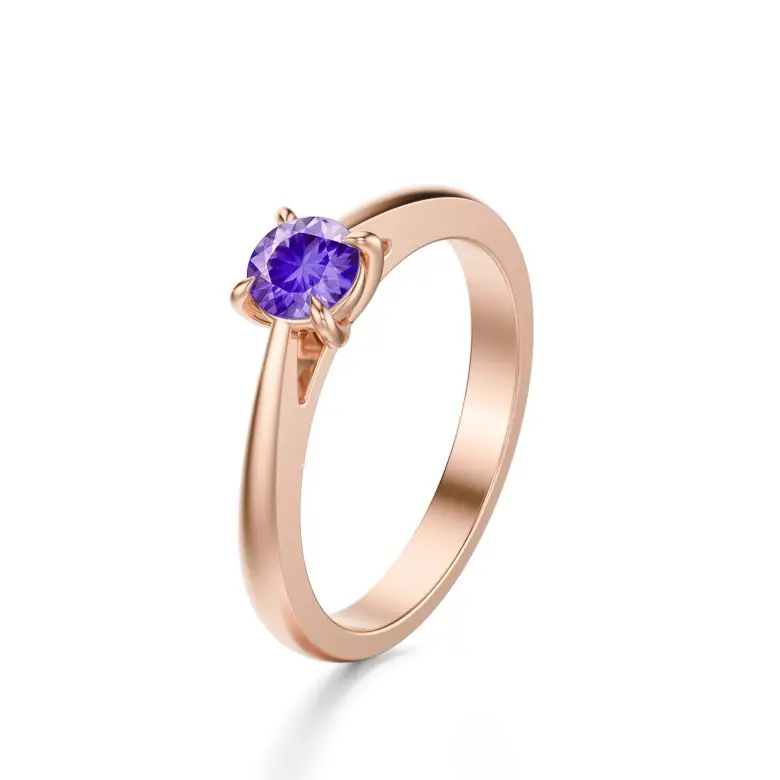 Pierścionek z tanzanitem różowe złoto AJPZ_009 Pierścionek z tanzanitem różowe złoto AJPZ_009